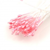 Тычинки на нитке 2мм Светло-розовые (10 шт)